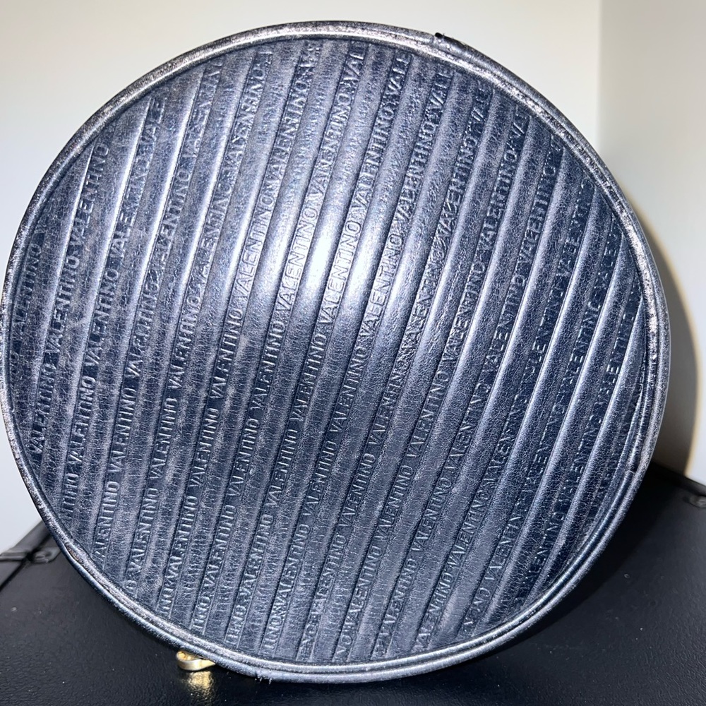 Vintage Valentino Navy Leather Circle Bag